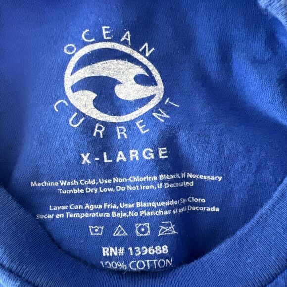 Ocean Current Shirt Youth Extra Large Blue Short Sleeve Surf Board Meeting Tee - Picture 3 of 9